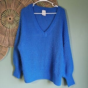 Cinq A Sept "Antonella" Chunky Knit V Neck Sweater